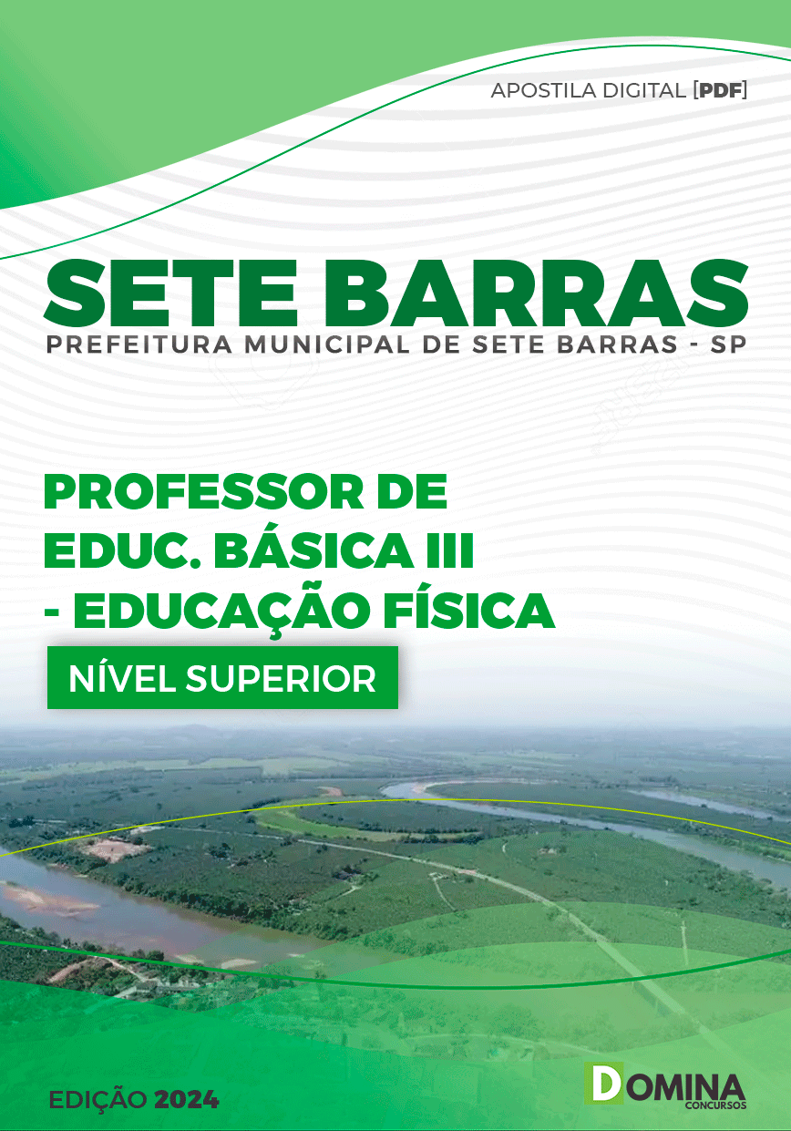 Apostila Prefeitura Sete Barras SP 2024 Professor E.B III Educação Física