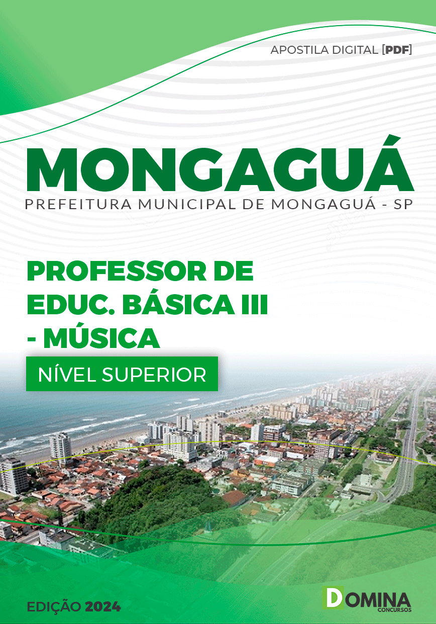 Apostila Prefeitura Mongaguá SP 2024 Professor de Música