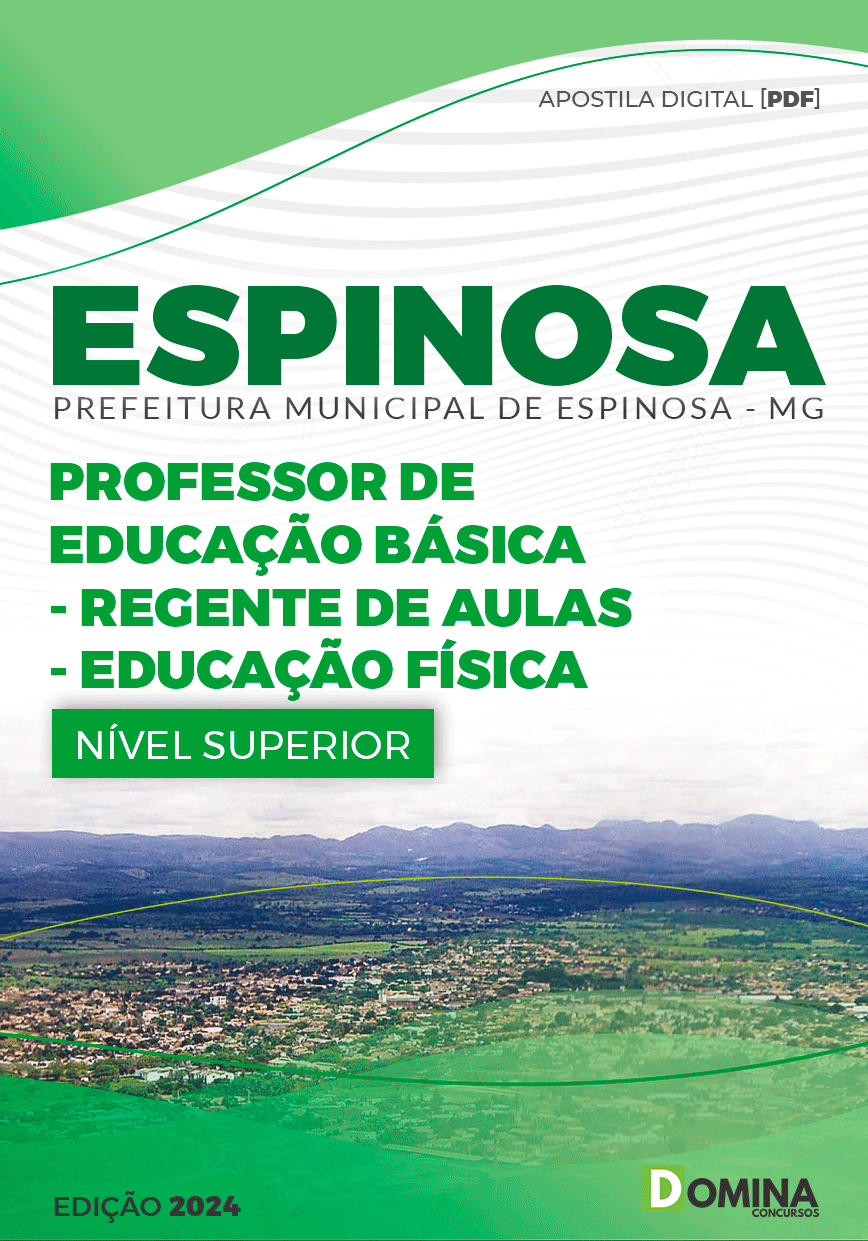 Apostila Prefeitura Espinosa MG 2024 Professor Educação Física