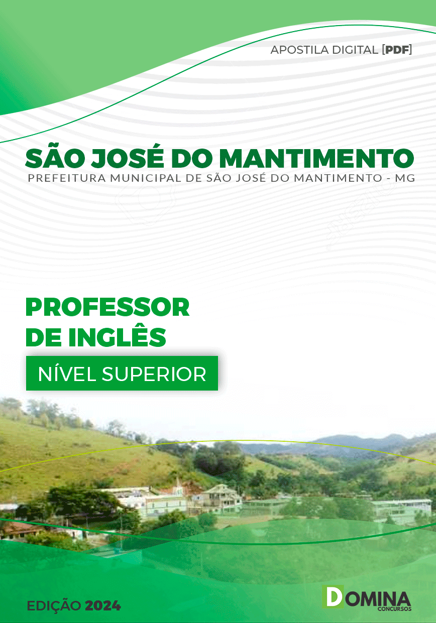 Apostila São José do Mantimento MG 2024 Professor de Inglês