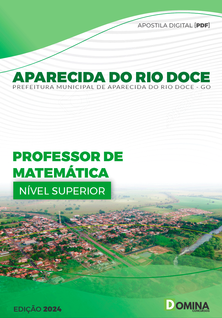Apostila Aparecida do Rio Doce GO 2024 Professor De Matemática
