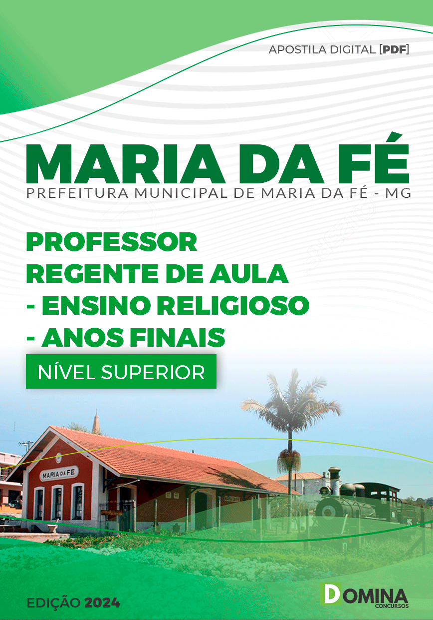 Apostila Prefeitura Maria da Fé MG 2024 Professor Ensino Religioso Anos Finais