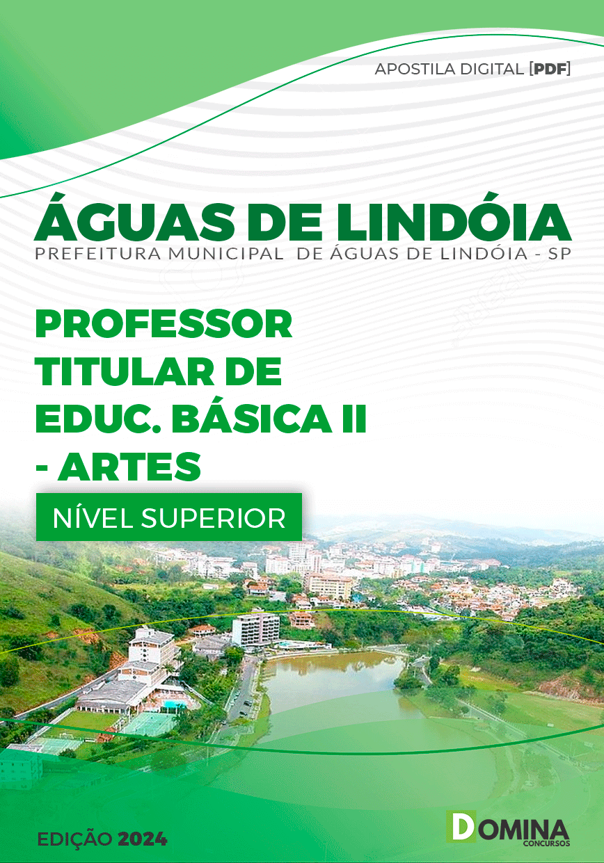 Apostila Águas De Lindóia SP 2024 Professor II Artes