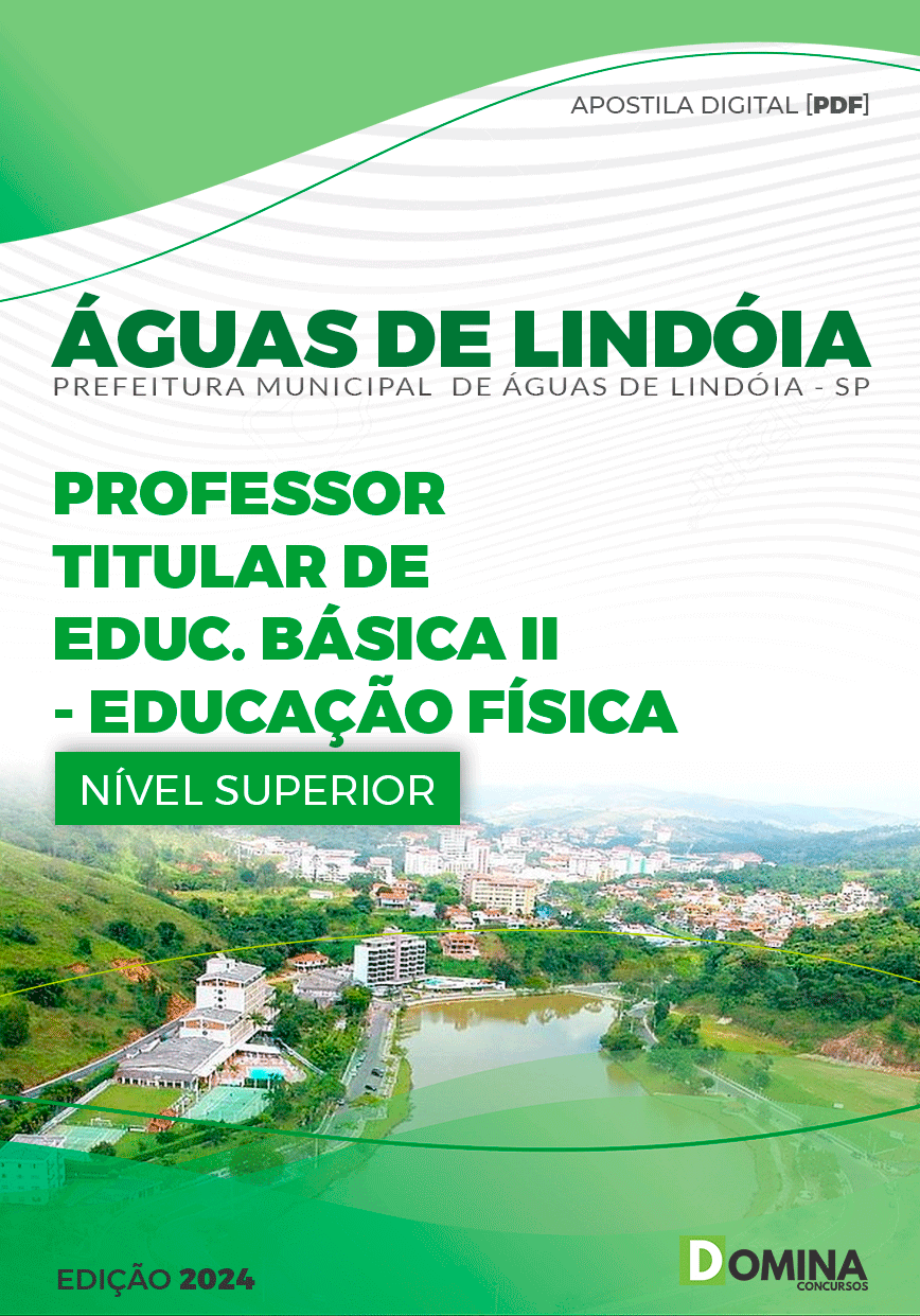 Apostila Águas De Lindóia SP 2024 Professor Titular Ed Especial