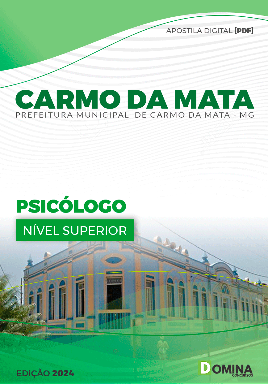 Apostila Carmo da Mata MG 2024 Psicólogo