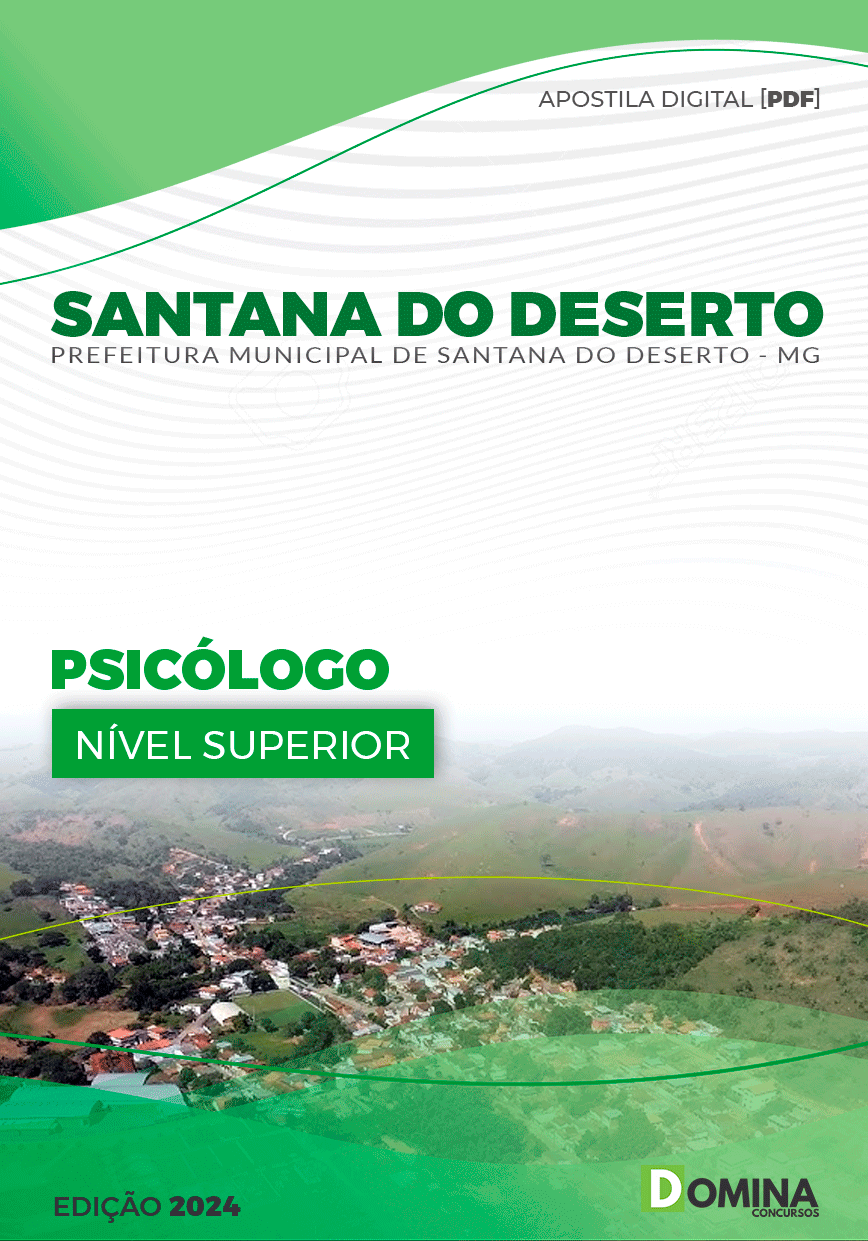 Apostila Santana Do Deserto MG 2024 Psicólogo