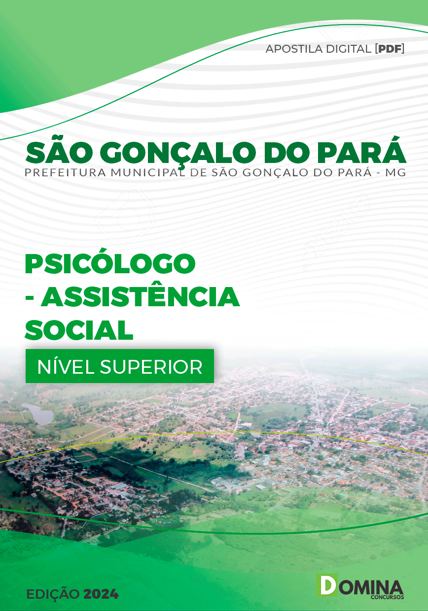 Apostila Pref São Gonçalo Pará MG 2024 Psicólogo Assist Social