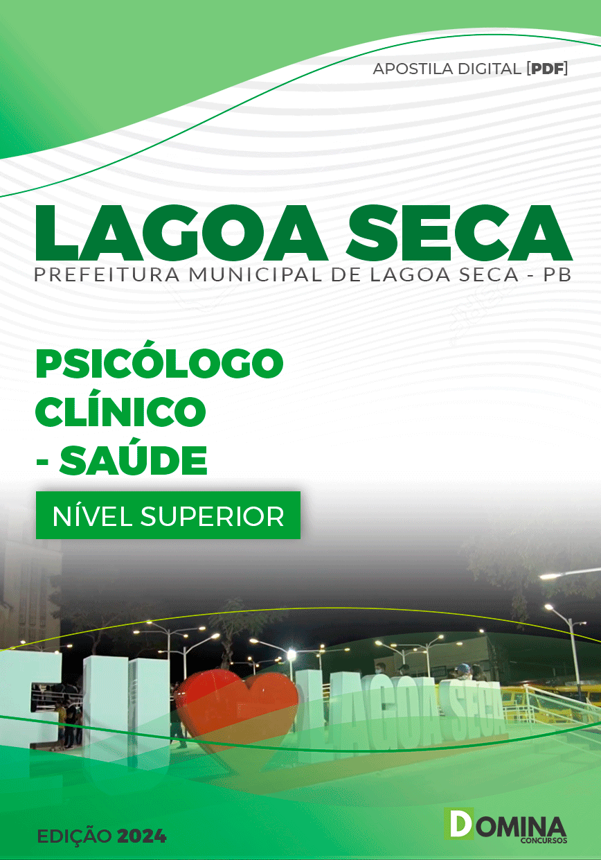Apostila Lagoa Seca PB 2024 Psicólogo Clínico Secretaria Saúde