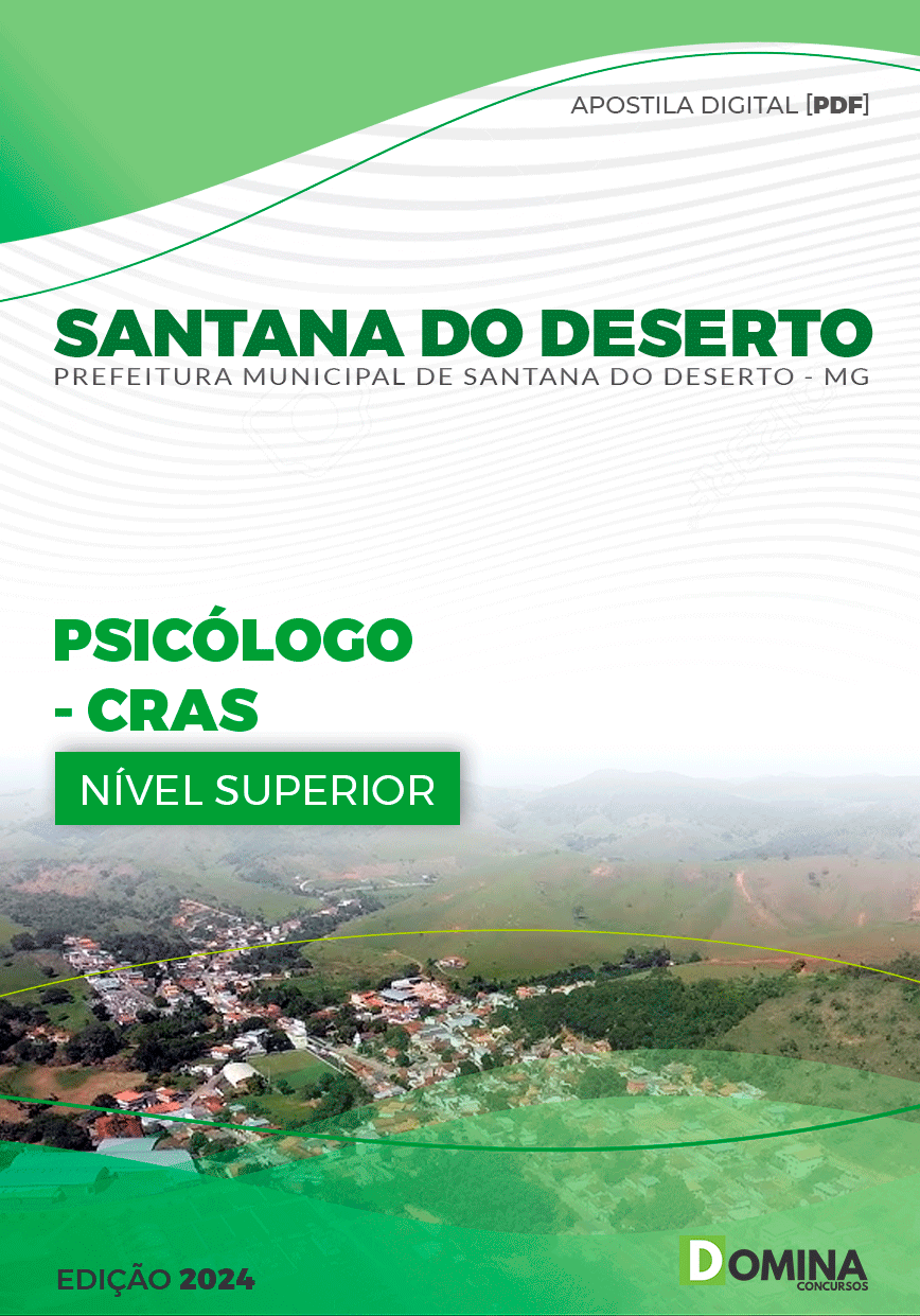 Apostila Santana Do Deserto MG 2024 Psicólogo CRAS