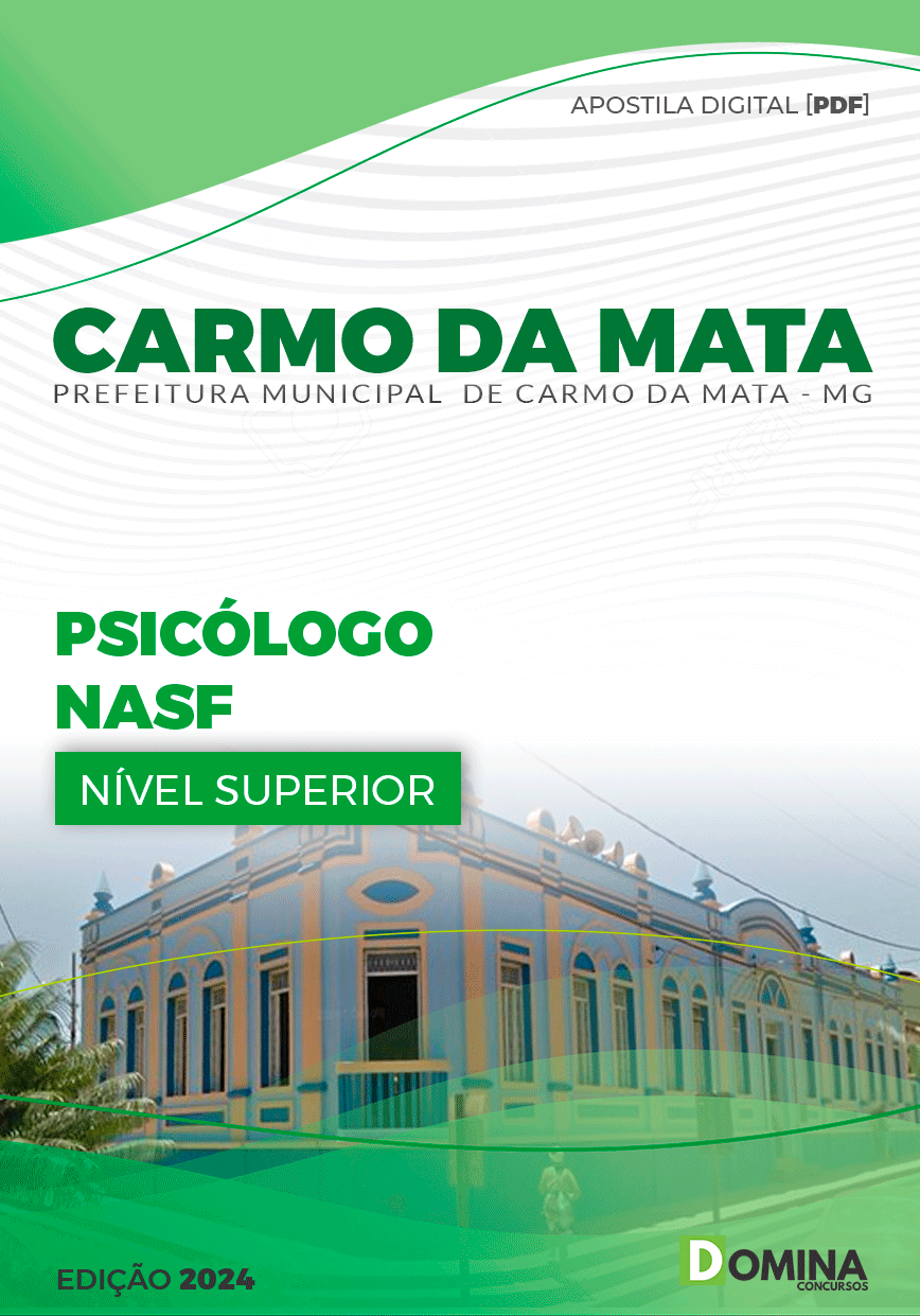 Apostila Carmo da Mata MG 2024 Psicólogo NASF