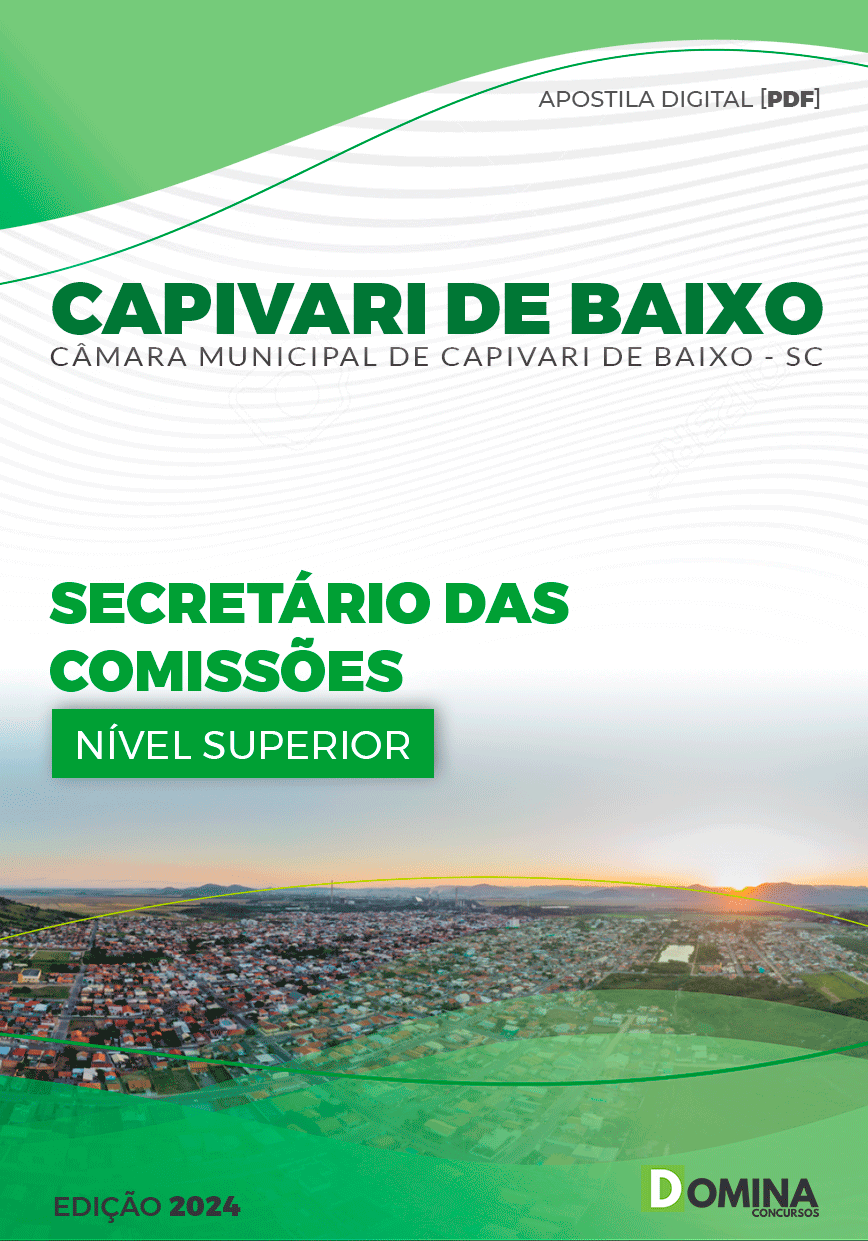 Apostila Secretário Comissões Câmara Capivari Baixo SC 2024