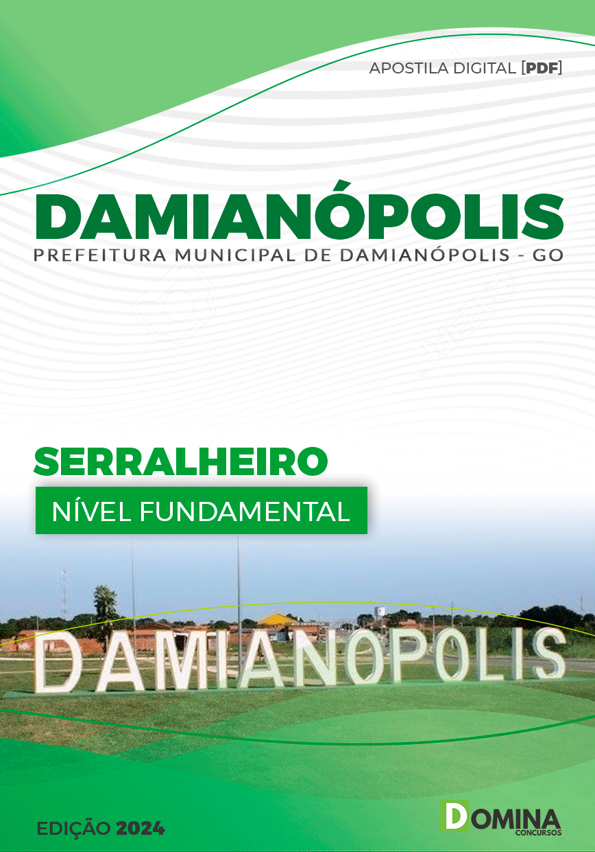 Apostila Prefeitura Damianópolis GO 2024 Serralheiro