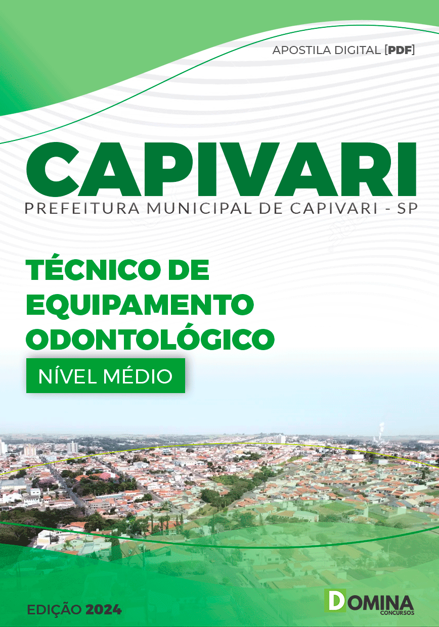 Apostila Prefeitura Capivari SP 2024 Técnico Equipamento Odontológico