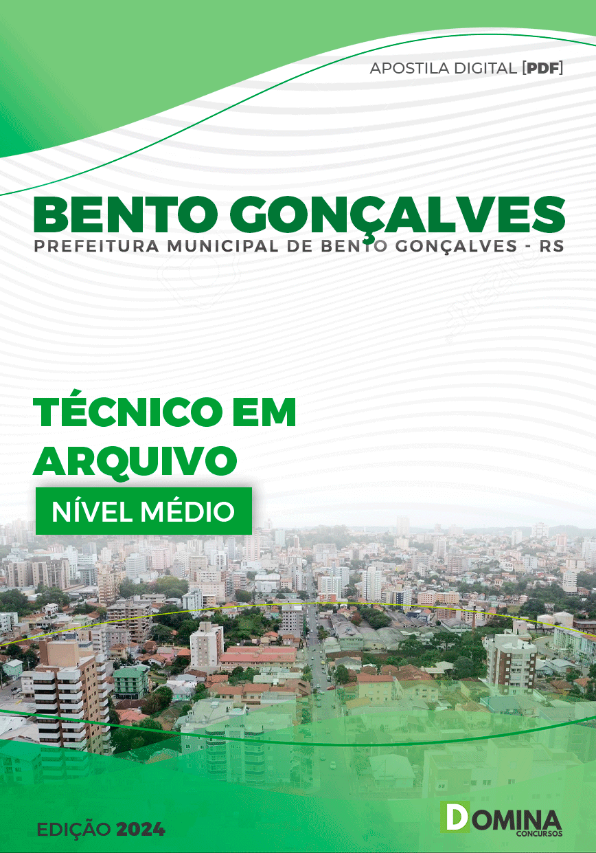 Apostila Prefeitura Bento Gonçalves RS 2024 Técnico Em Arquivo