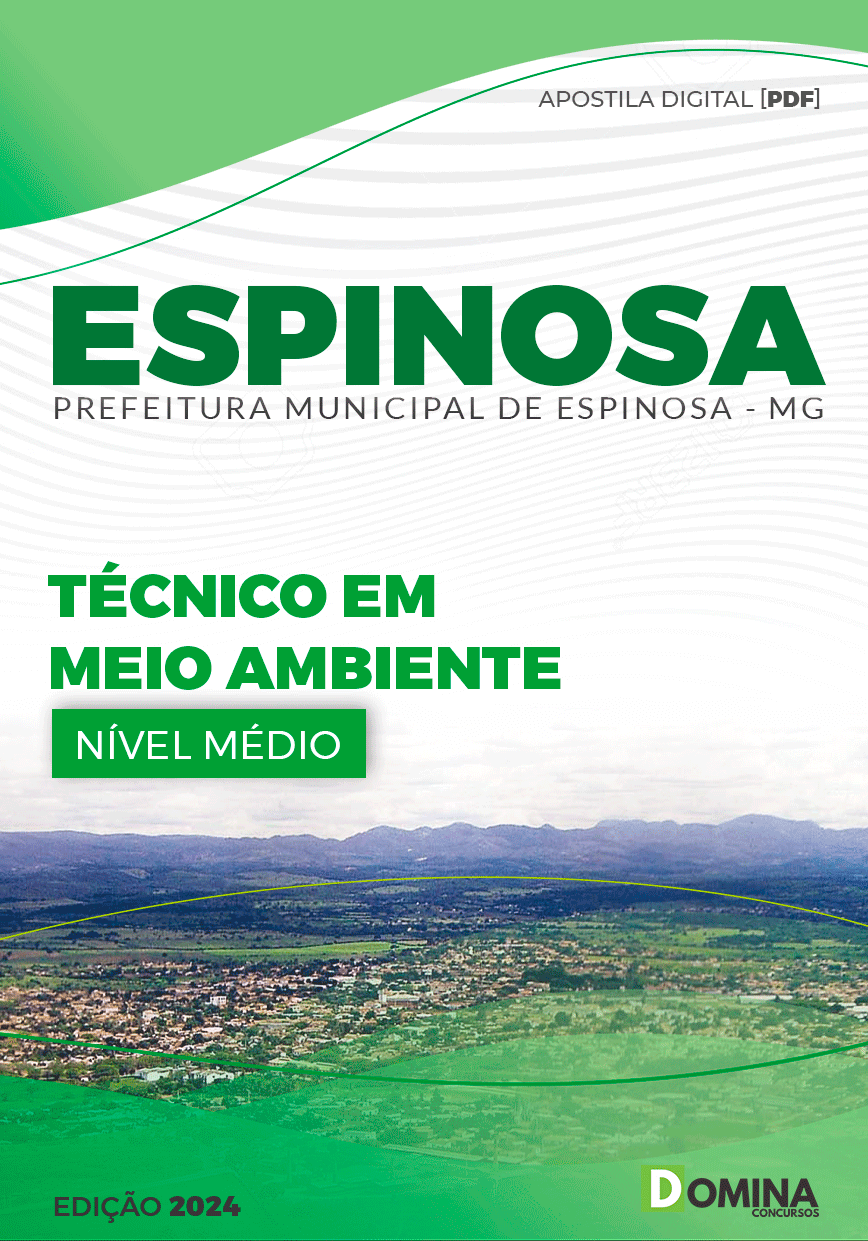 Apostila Prefeitura Espinosa MG 2024 Técnico Meio Ambiente