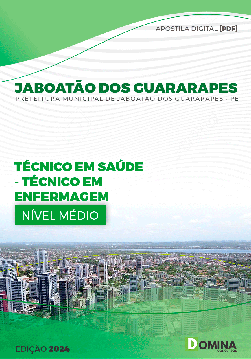 Apostila Pref Jaboatão Guararapes PE 2024 Técnico Enfermagem