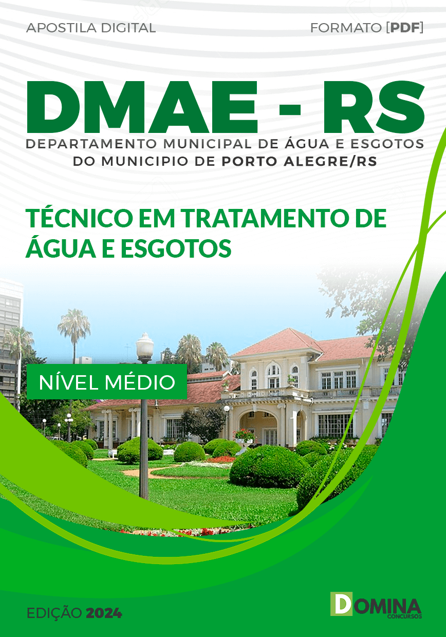 Apostila Técnico Tratamento de Água DMAE Porto Alegre RS 2024