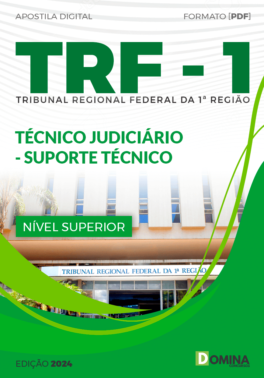 Apostila Técnico Judiciário Suporte Técnico TRF 1 2024