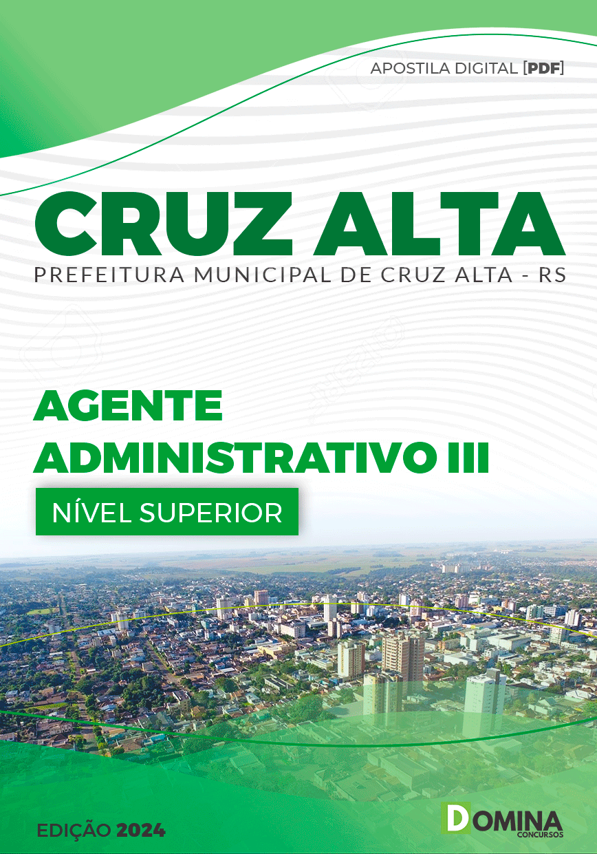 Apostila Agente Administrativo III Cruz Alta RS 2024