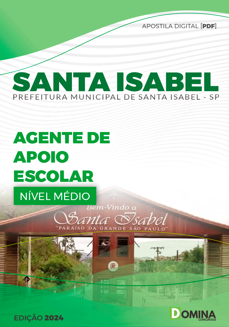 Apostila Agente de Apoio Escolar Santa Isabel SP 2024