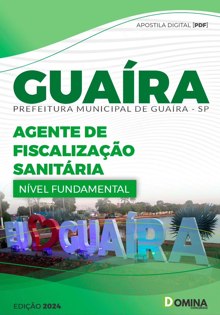 Apostila Agente de Fiscalização Sanitária Guaíra SP 2024