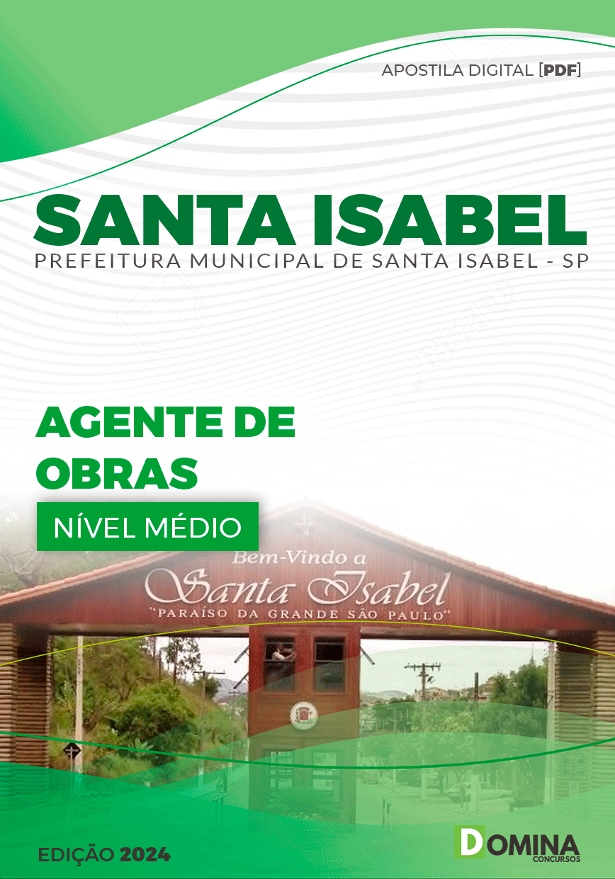 Apostila Agente de Obras Santa Isabel SP 2024