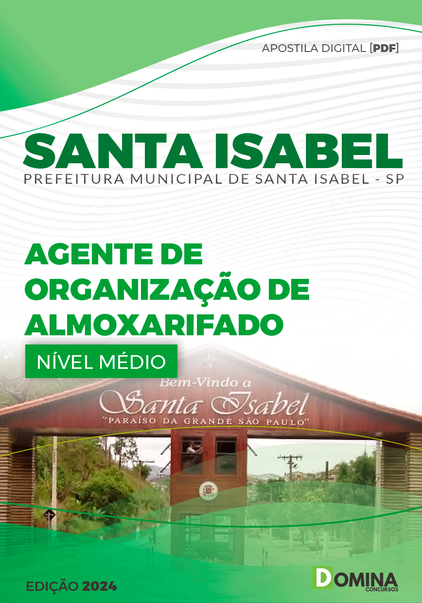 Apostila Agente Organização Almoxarifado Santa Isabel SP 2024