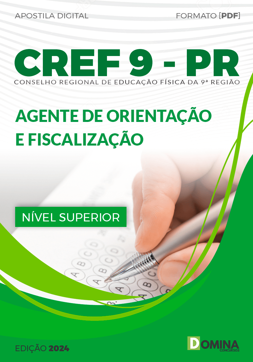 Apostila Agente de Orientação e Fiscalização CREF 9 PR 2024