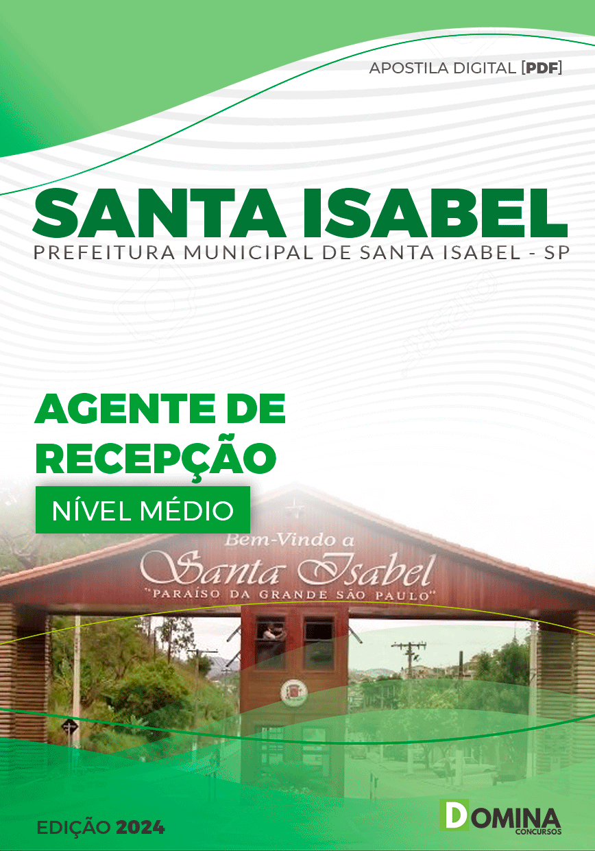 Apostila Agente de Recepção Santa Isabel SP 2024