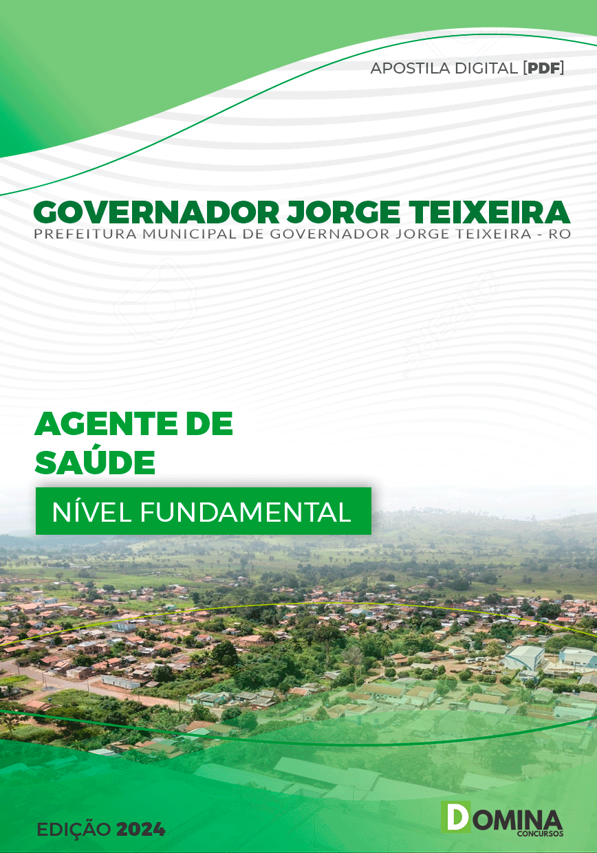 Apostila Governador Jorge Teixeira RO 2024 Agente Saúde Rural