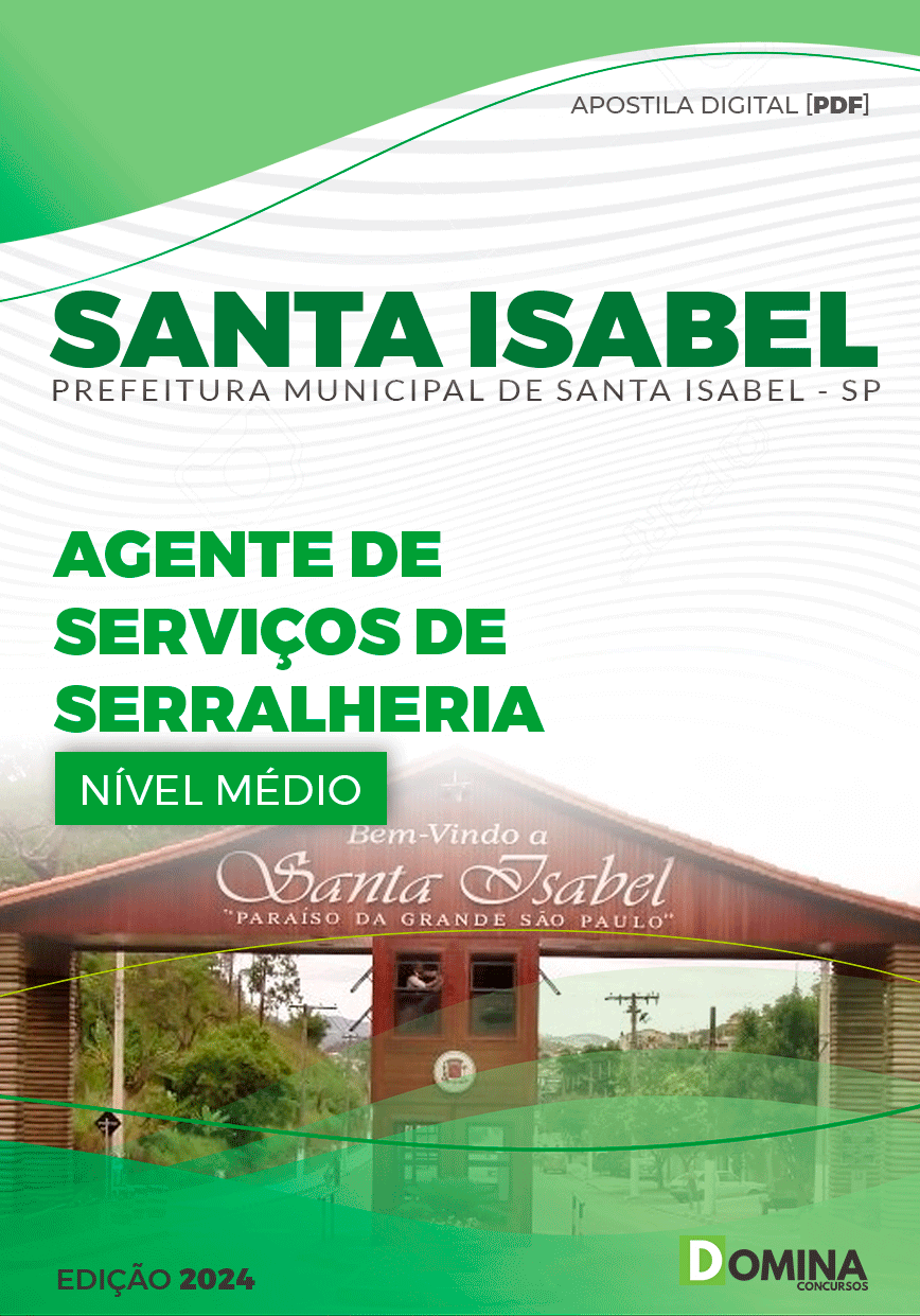 Apostila Agente de Serviços de Serralheria Santa Isabel SP 2024