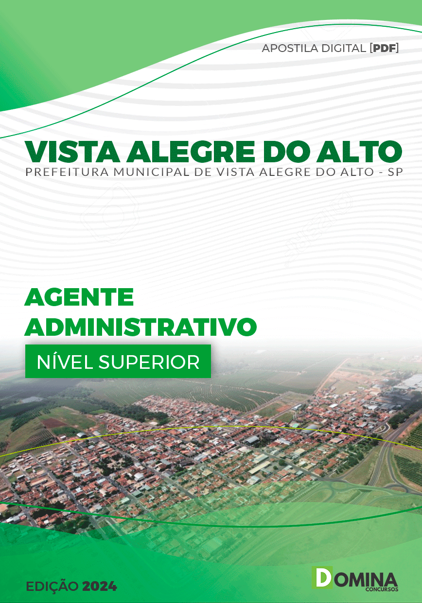 Apostila Agente Administrativo Vista Alegre do Alto SP 2024