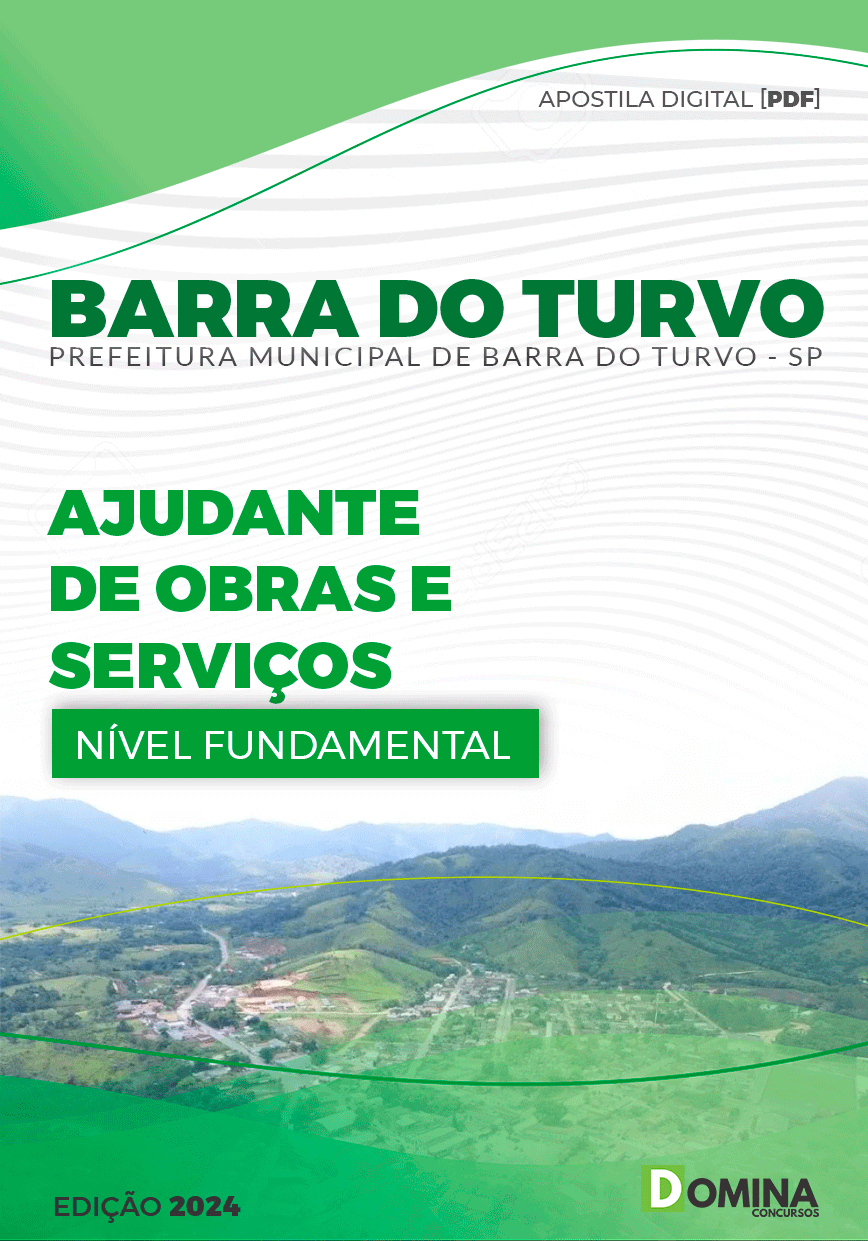 Apostila Barra do Turvo SP 2024 Ajudante de Obras e Serviços