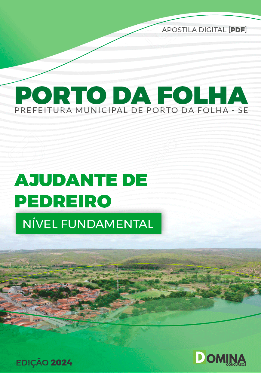 Apostila Porto Da Folha SE 2024 Ajudante De Pedreiro