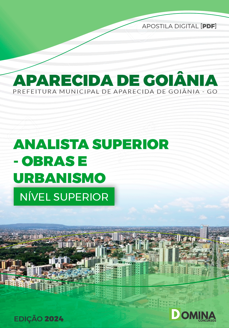 Apostila Aparecida De Goiânia GO 2024 Anal Sup Obra Urbanismo