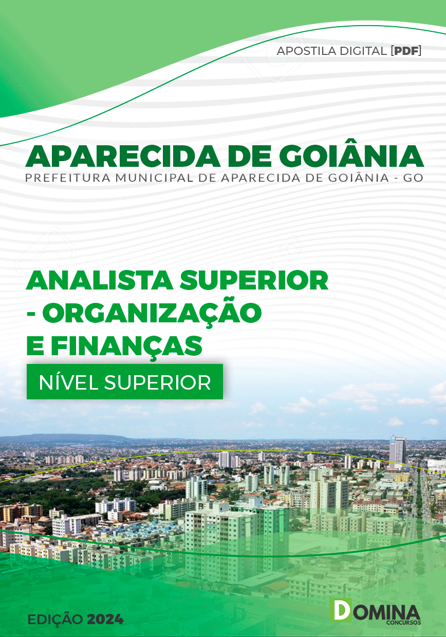 Apostila Aparecida De Goiânia GO 2024 Analista Sup Org Finanças