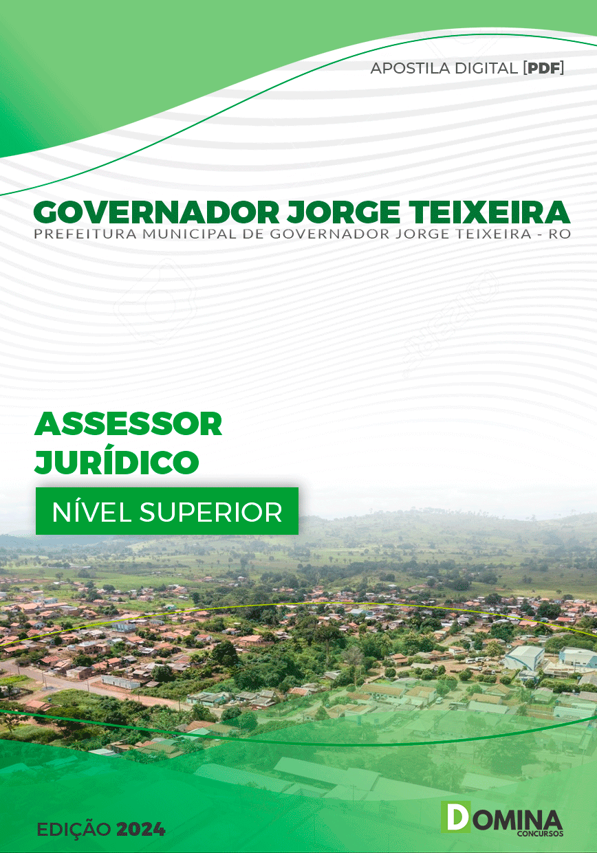 Apostila Governador Jorge Teixeira RO 2024 Assessor Jurídico