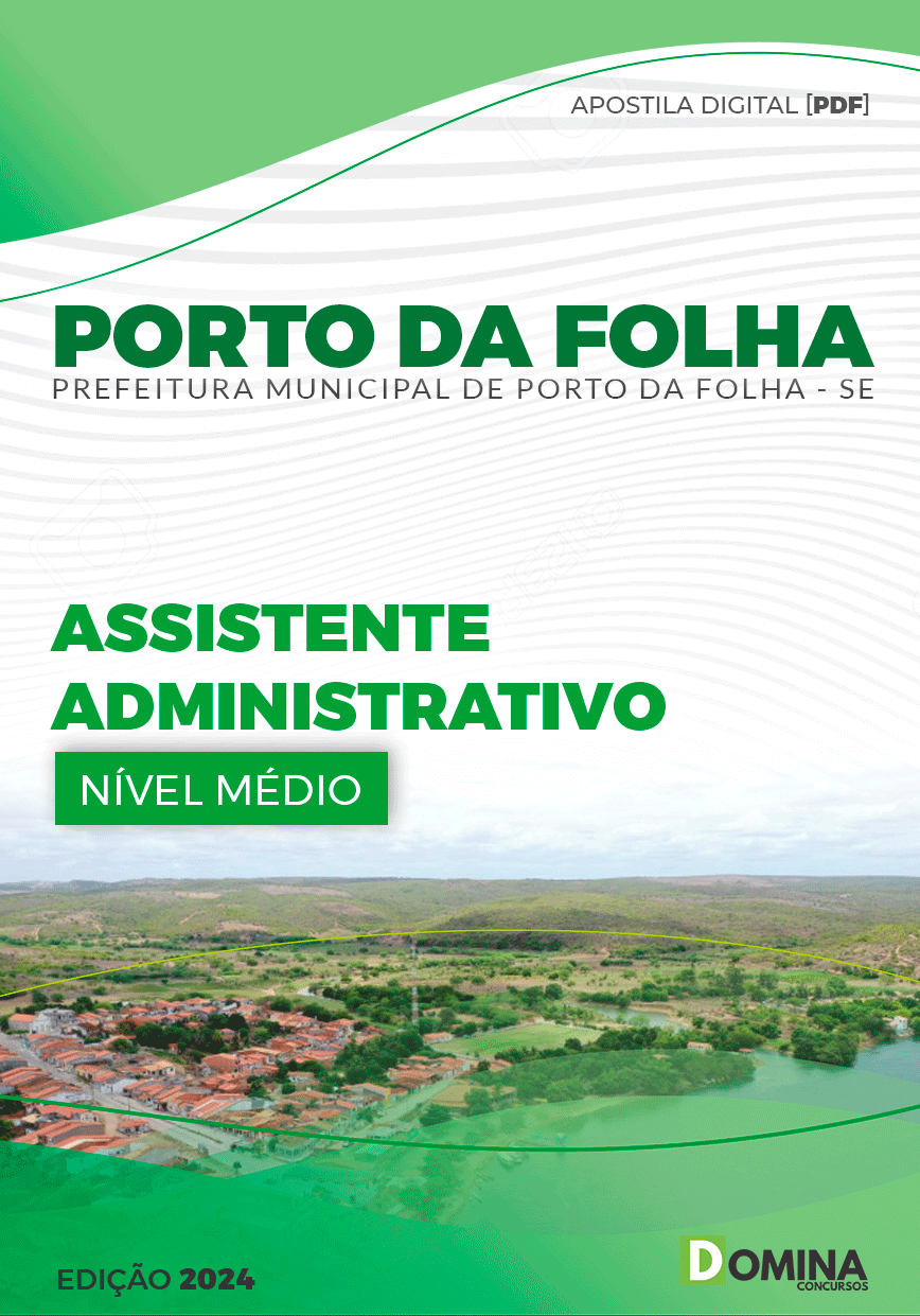 Apostila Porto Da Folha SE 2024 Assistente Administrativo