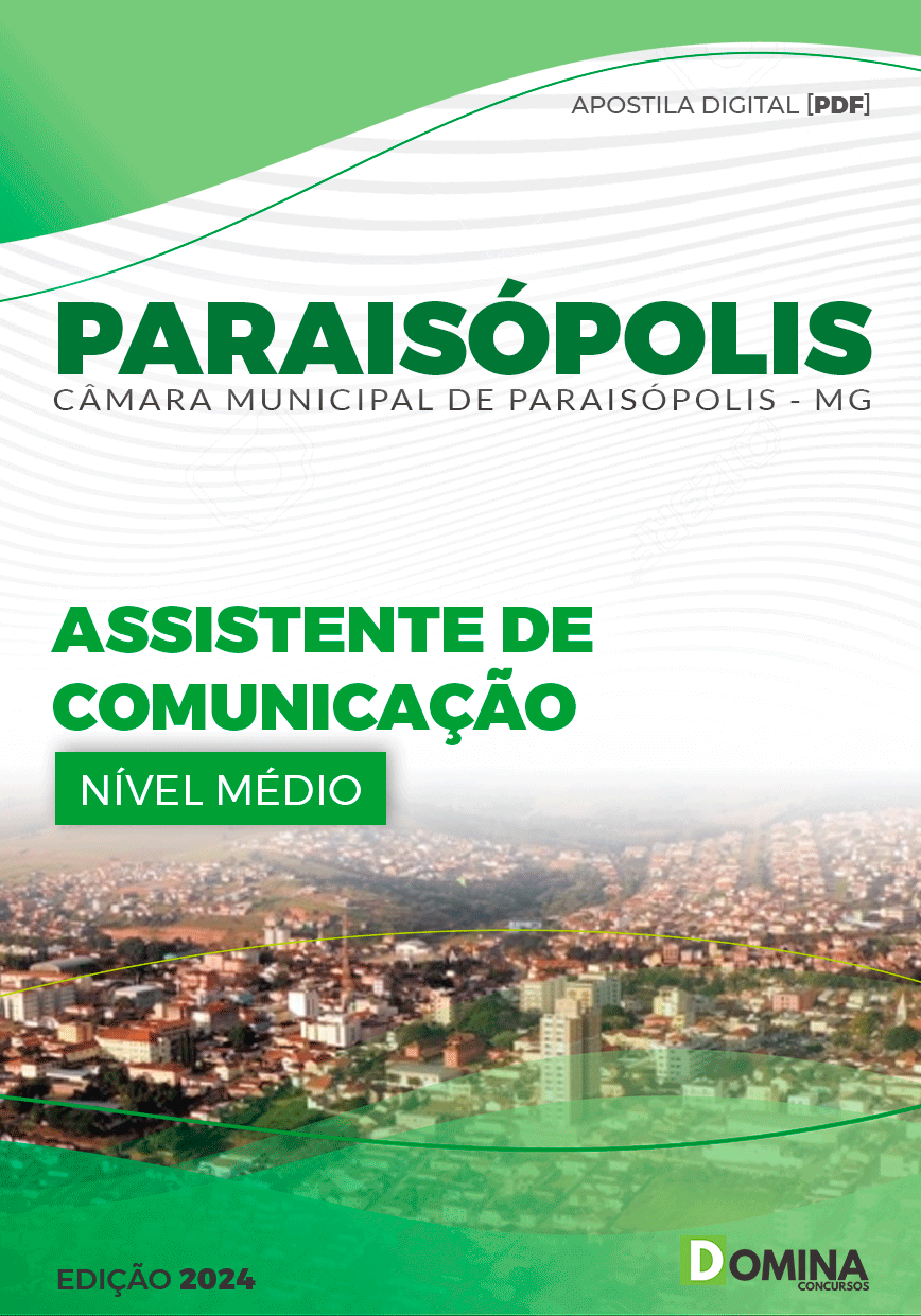 Apostila Assistente Comunicação Câmara Paraisópolis MG 2024