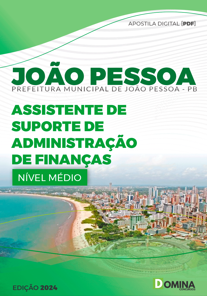 Apostila João Pessoa PB 2024 Assistente Suporte Adm Finanças