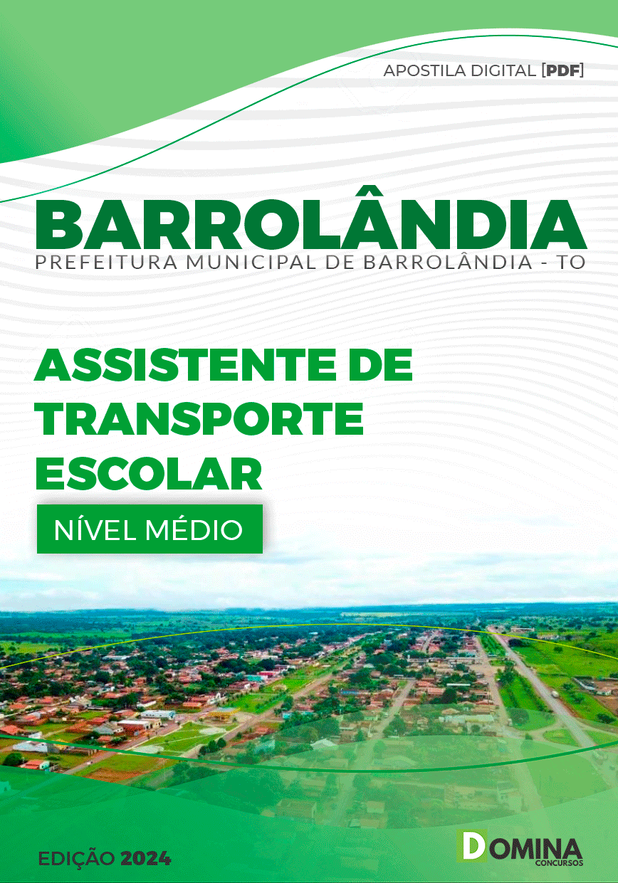 Apostila Barrolândia TO 2024 Assistente De Transporte Escolar