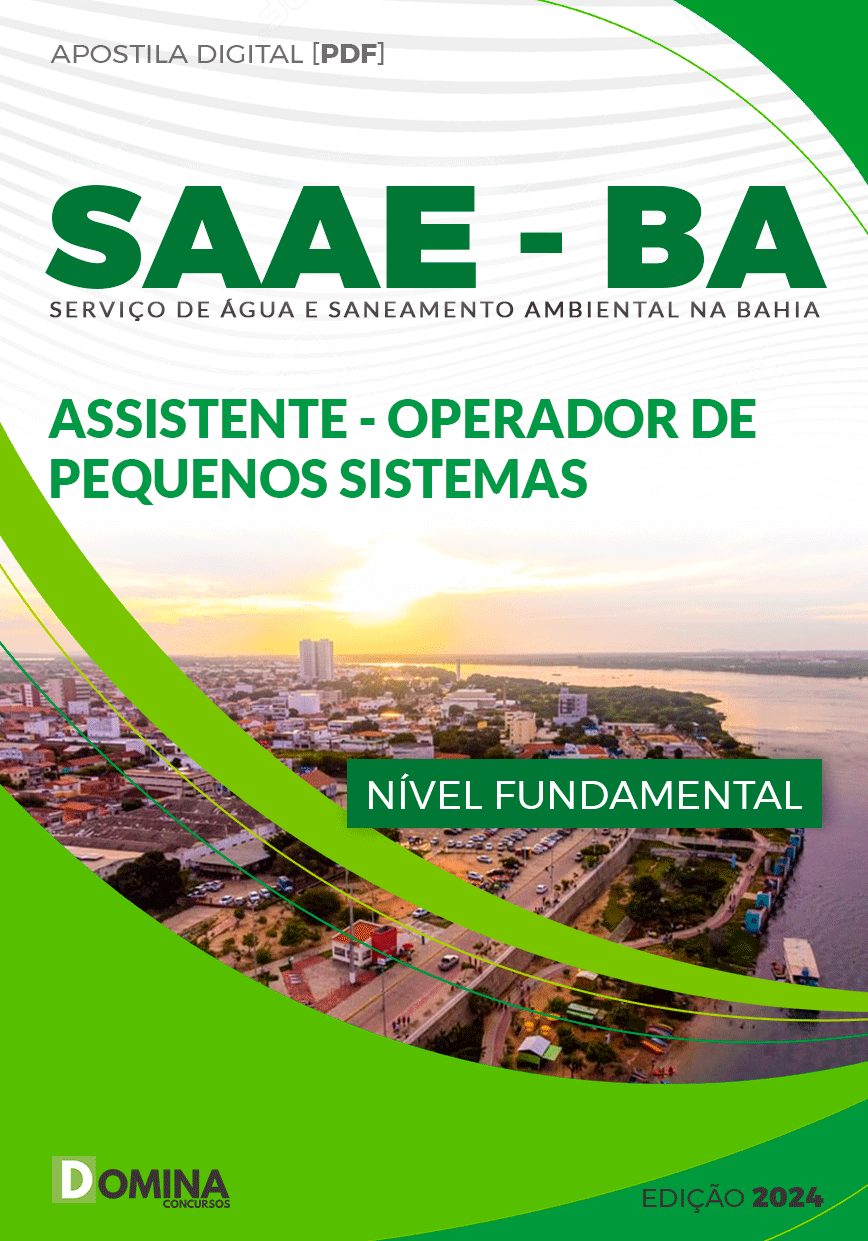 Apostila SAAE BA 2024 Assistente Operador Pequenos Sistemas