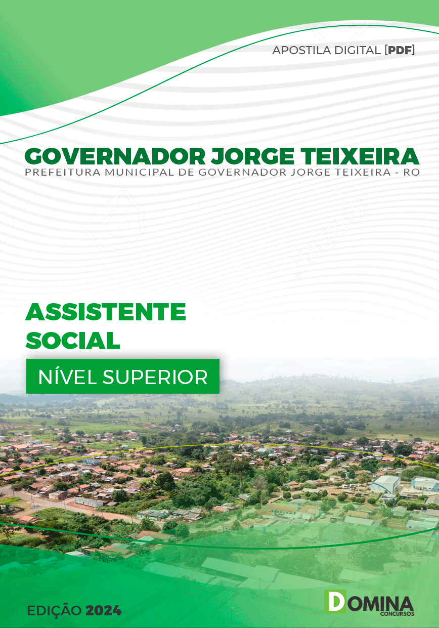 Apostila Governador Jorge Teixeira RO 2024 Assistente Social