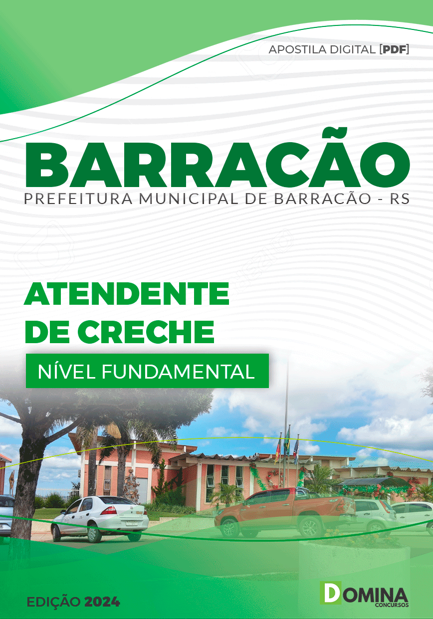 Apostila Barracão RS 2024 Atendente De Creche