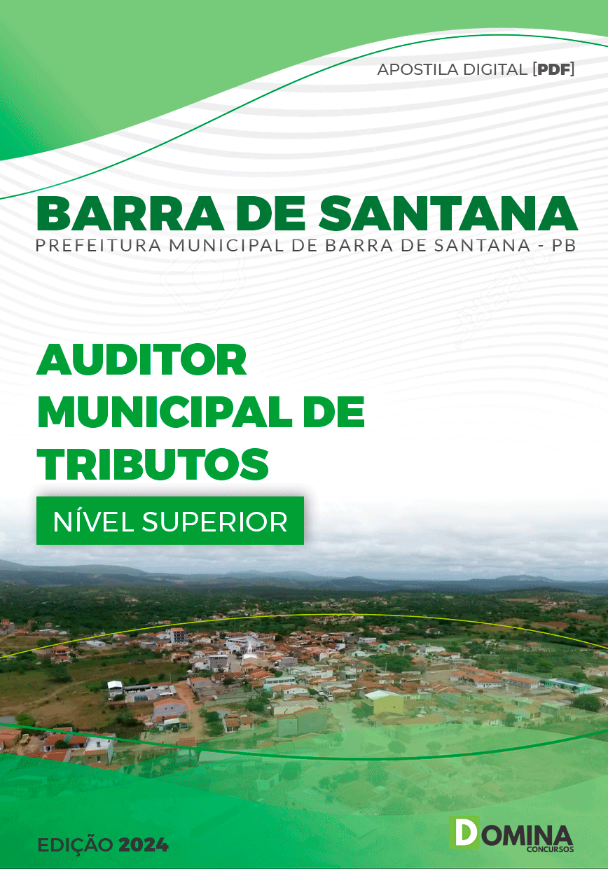 Apostila Barra De Santana PB 2024 Auditor Municipal de Tributos