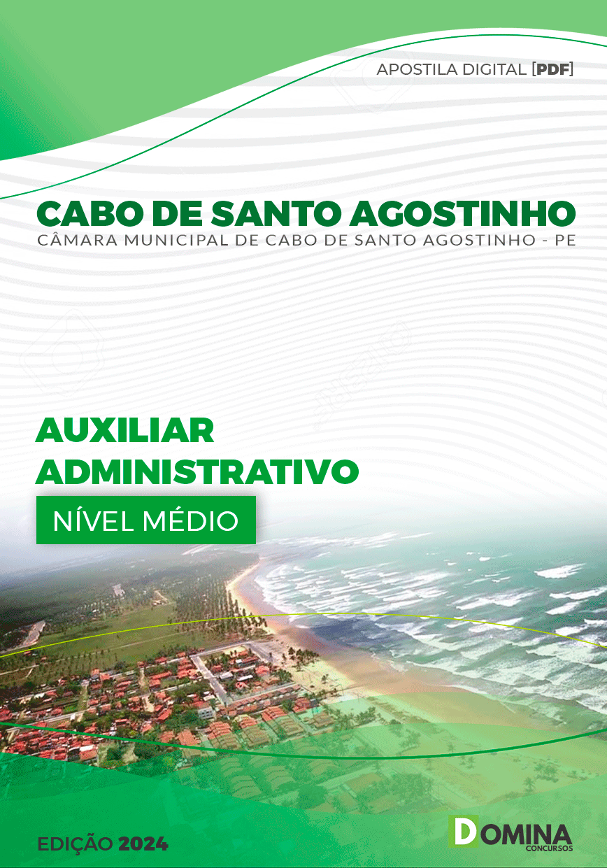 Apostila Câmara Cabo De Santo Agostinho PE 2024 Auxiliar Adm