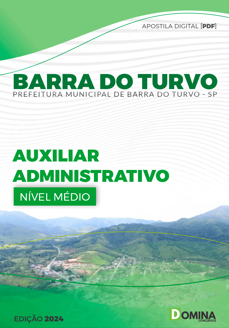 Apostila Barra do Turvo SP 2024 Auxiliar Administrativo