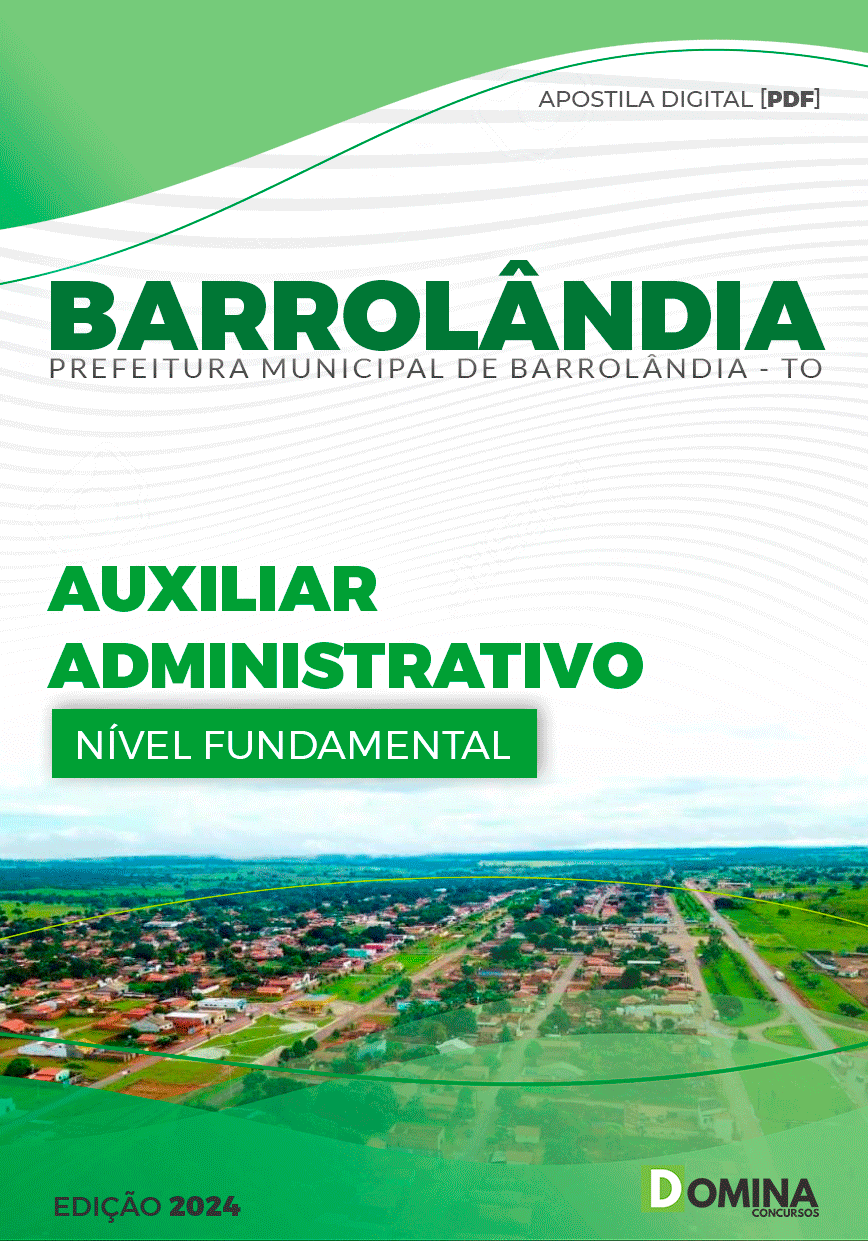 Apostila Barrolândia TO 2024 Auxiliar De Administrativo