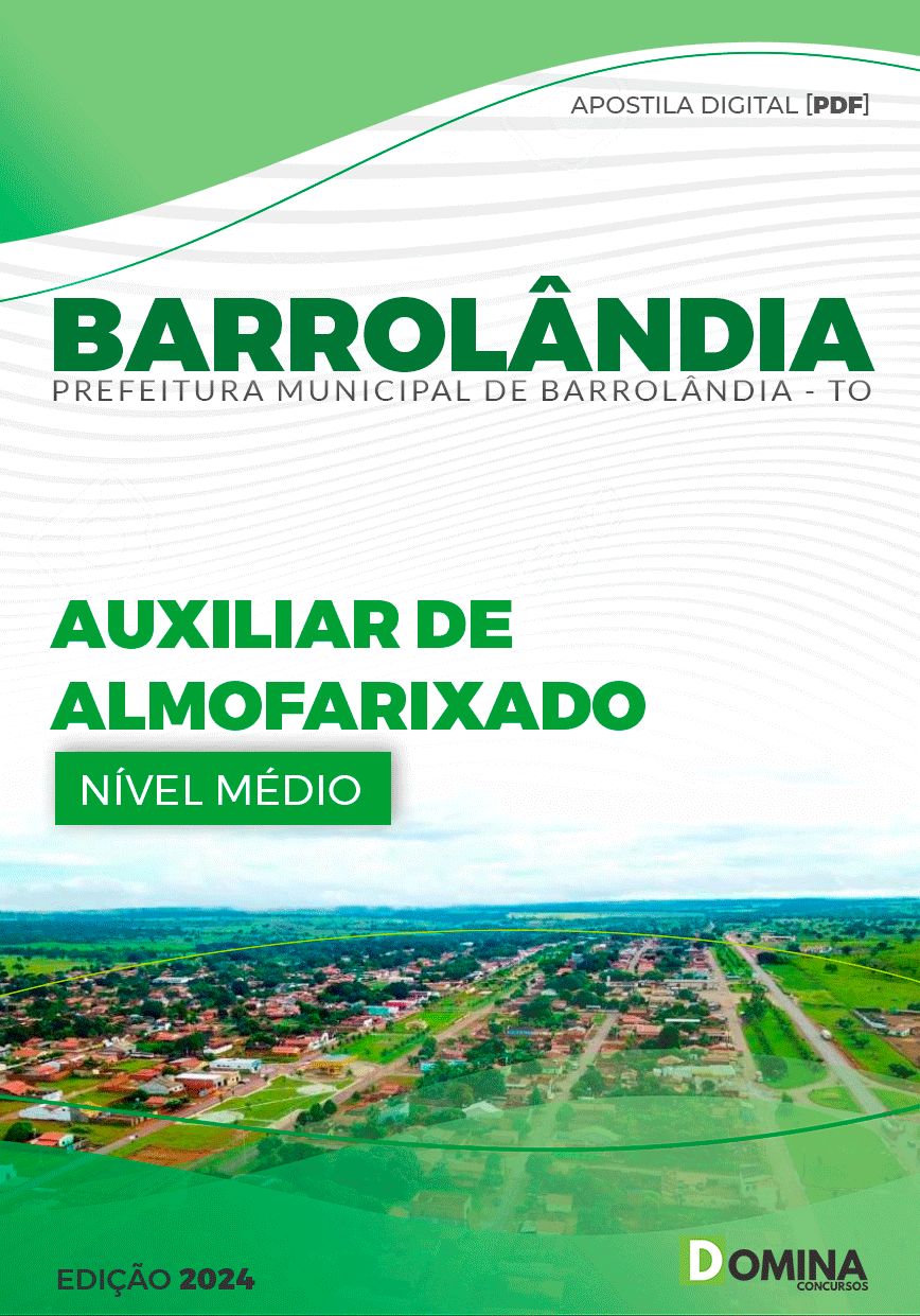 Apostila Barrolândia TO 2024 Auxiliar De Almoxarifado