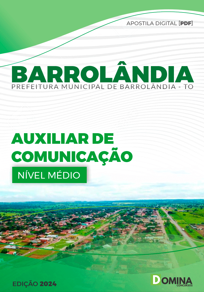 Apostila Barrolândia TO 2024 Auxiliar De Comunicação